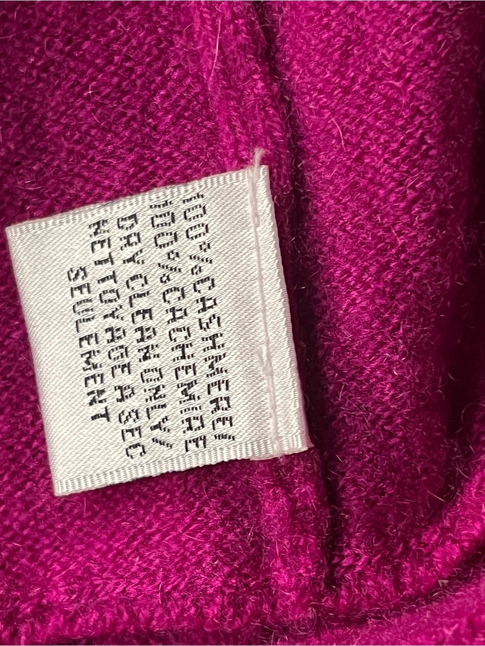 Fuschia 100% Cashmere Rino Rossi Asymmetrical Lagenlook Open Cardigan Cape OS - Picture 5 of 6